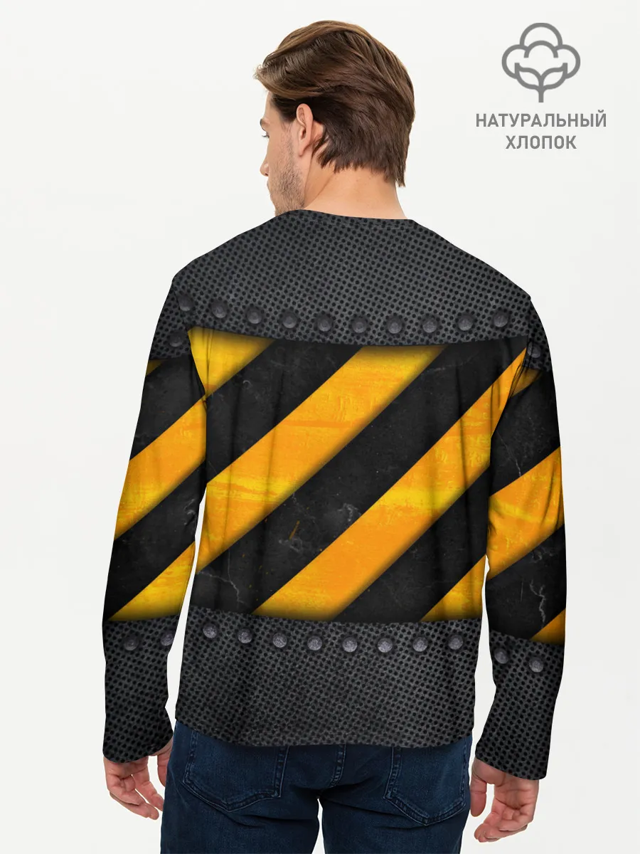 Мужской лонгслив базовый / Металлическая преграда