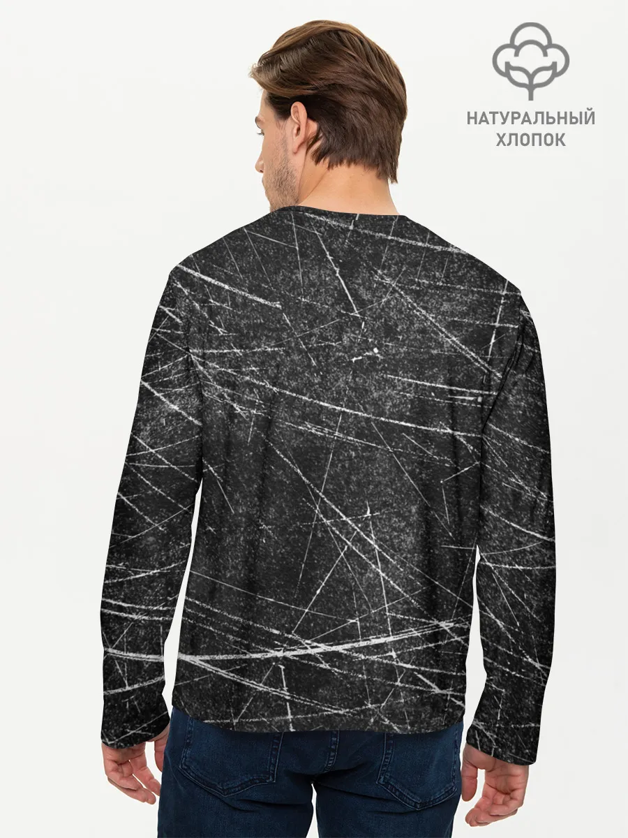 Мужской лонгслив базовый / Царапины