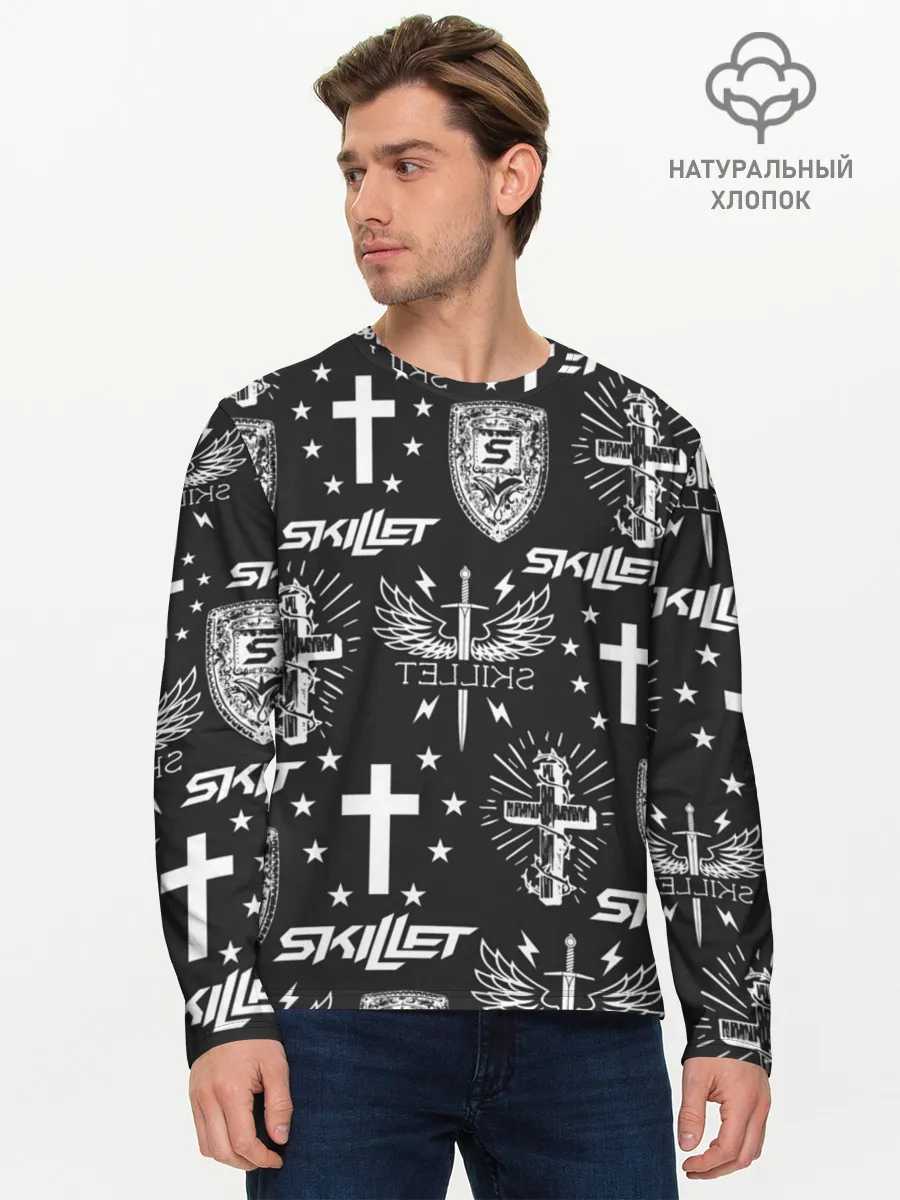 Мужской лонгслив базовый / SKILLET