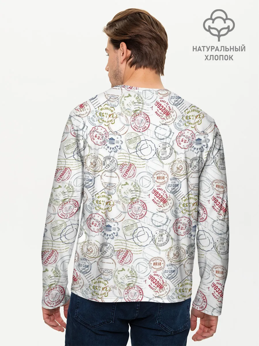 Мужской лонгслив базовый / Штампы мира