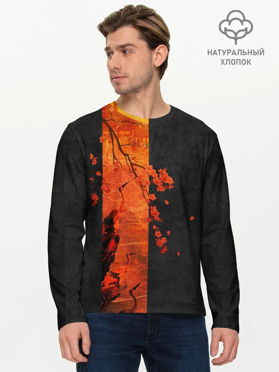 Мужской лонгслив базовый / ЦАПЛЯ