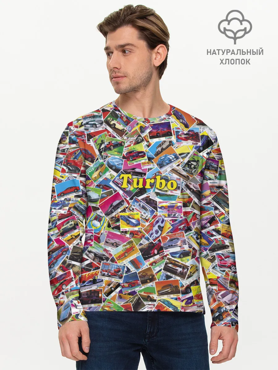 Мужской лонгслив базовый / Коллекция вкладышей Turbo