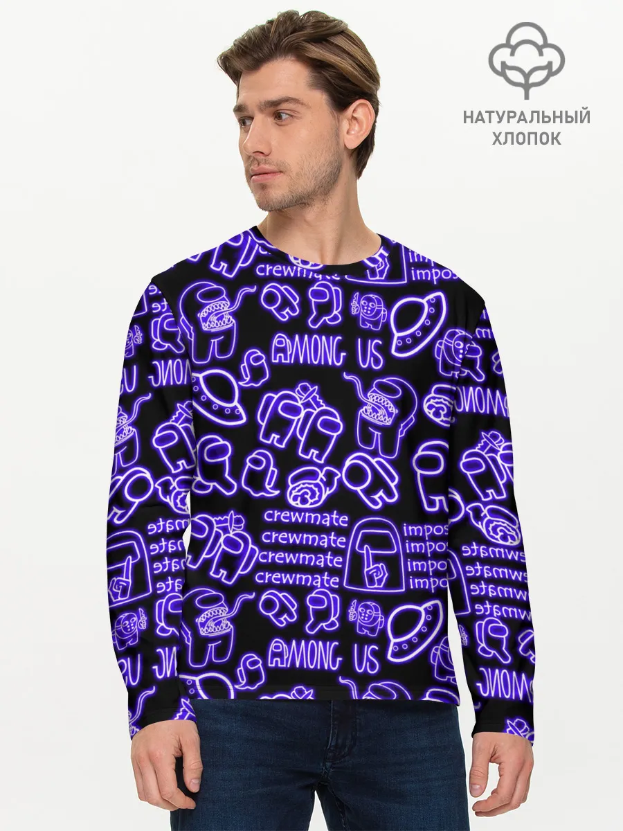 Мужской лонгслив базовый / AMONG US | NEON