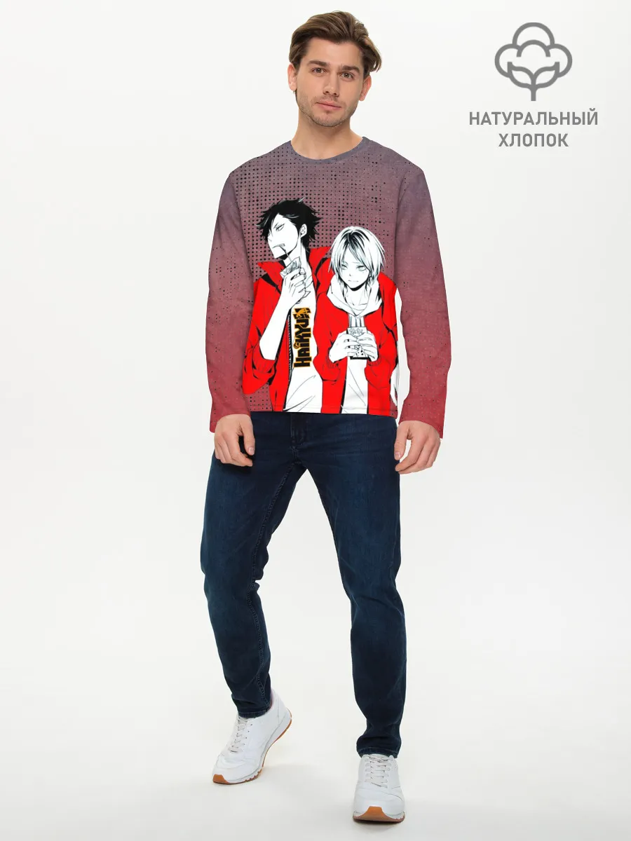 Мужской лонгслив базовый / Haikyuu Шоё Хината