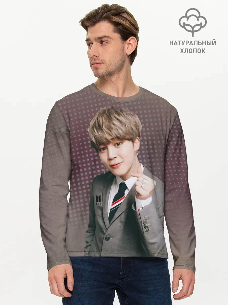 Мужской лонгслив базовый / BTS. Jimin