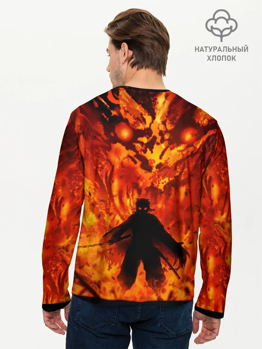 Мужской лонгслив базовый / Клинок, рассекающий демонов