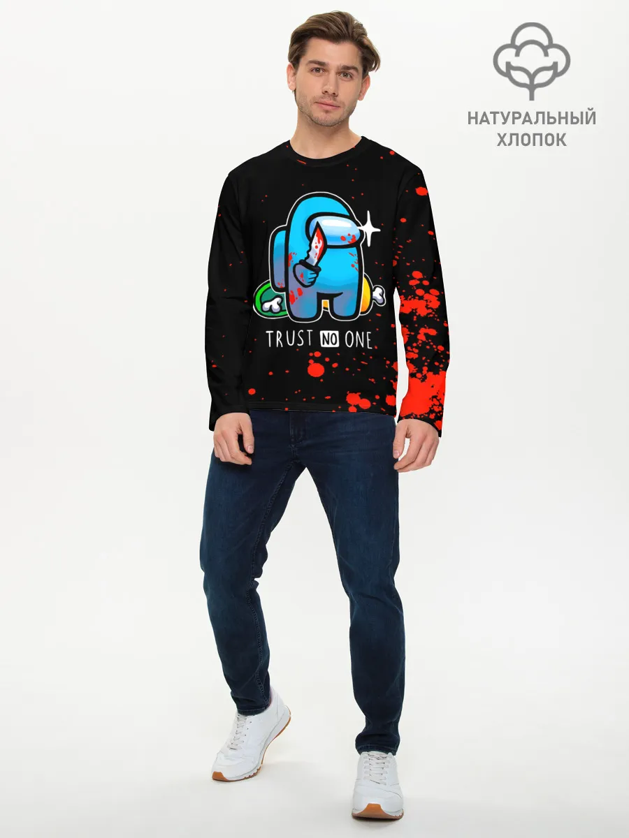 Мужской лонгслив базовый / TRUST NO ONE
