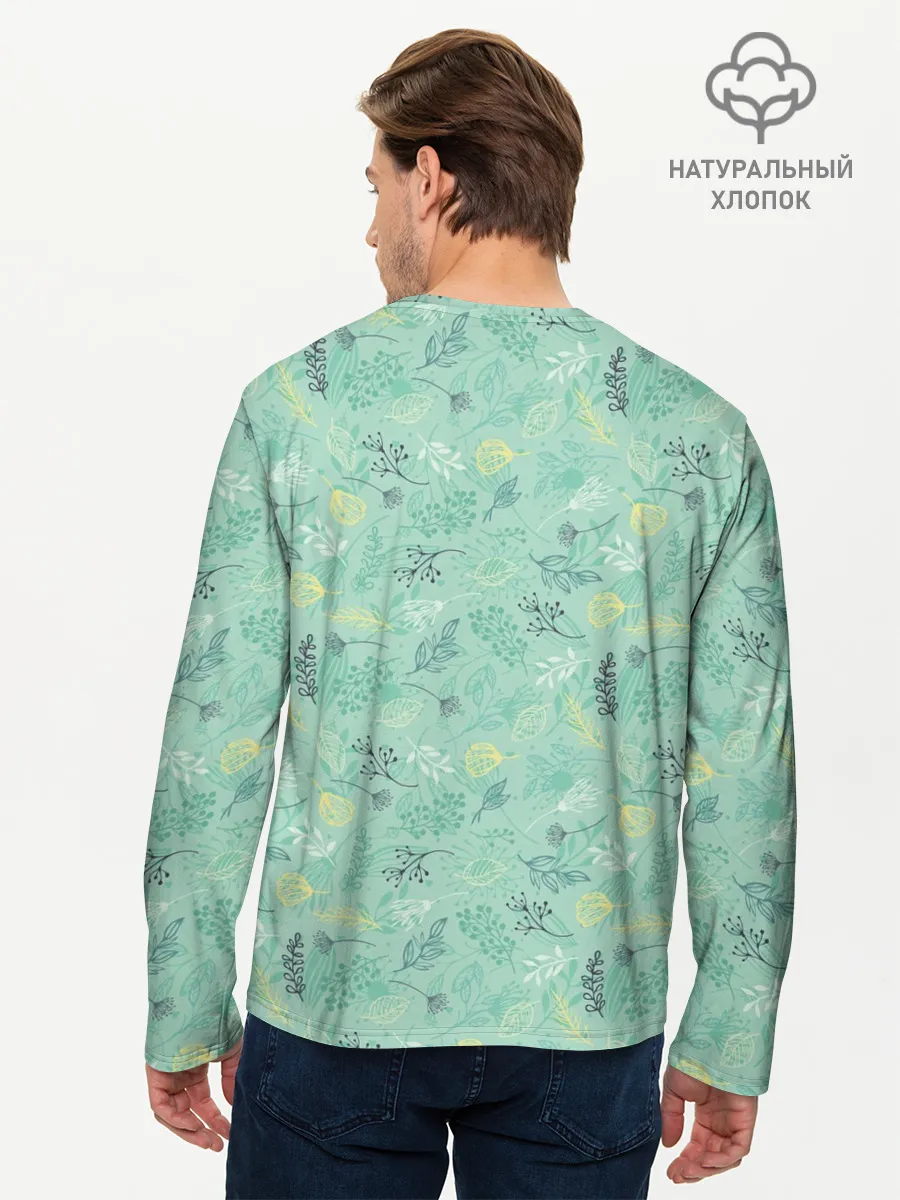 Мужской лонгслив базовый / Гербарий