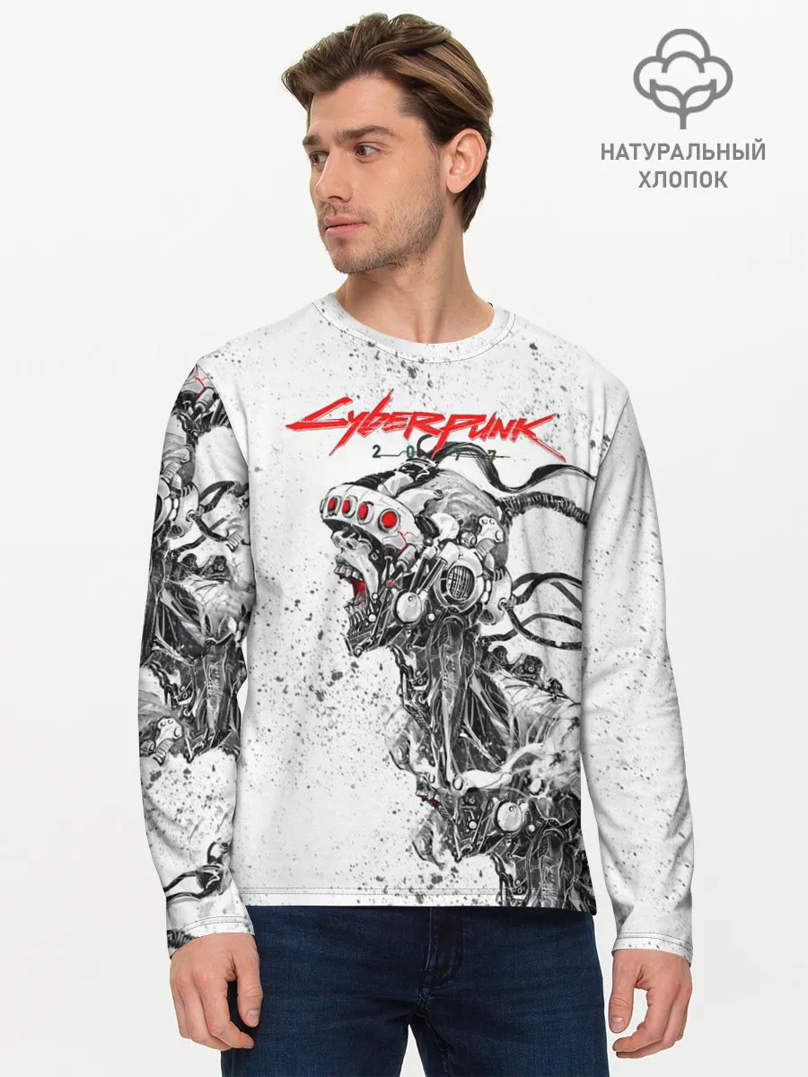 Мужской лонгслив базовый / CYBERPUNK 2077