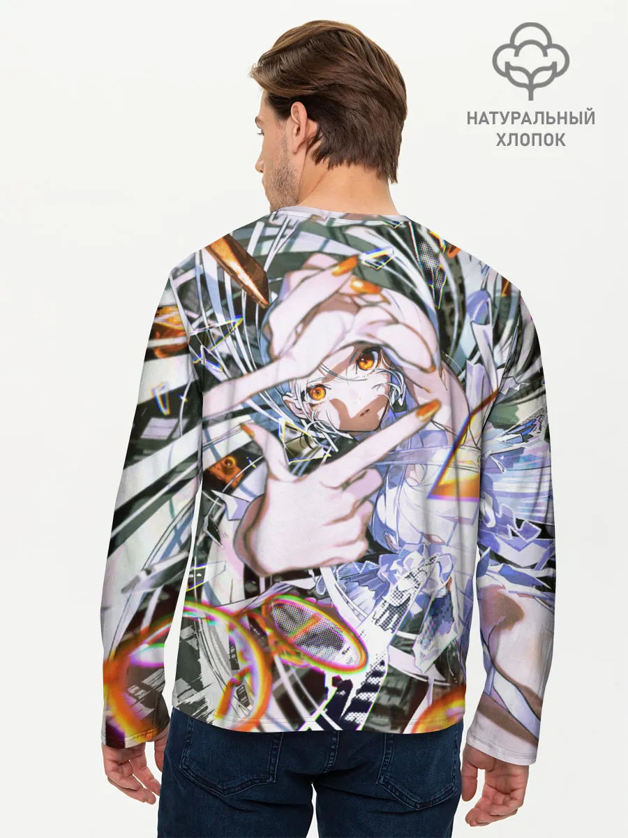 Мужской лонгслив базовый / Anime girl art