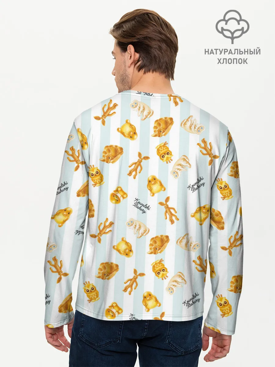 Мужской лонгслив базовый / Baked Goods Pattern