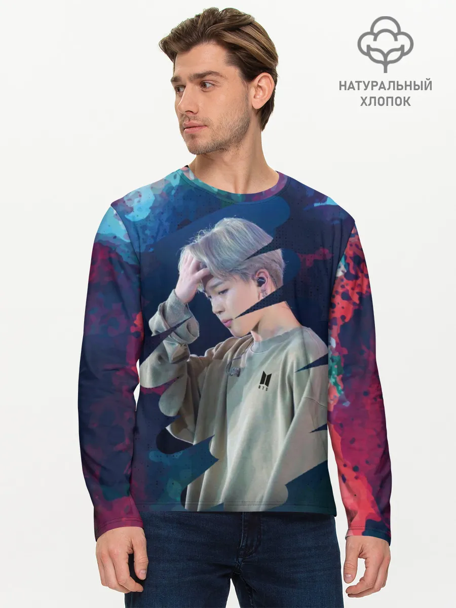 Мужской лонгслив базовый / BTS. Jimin