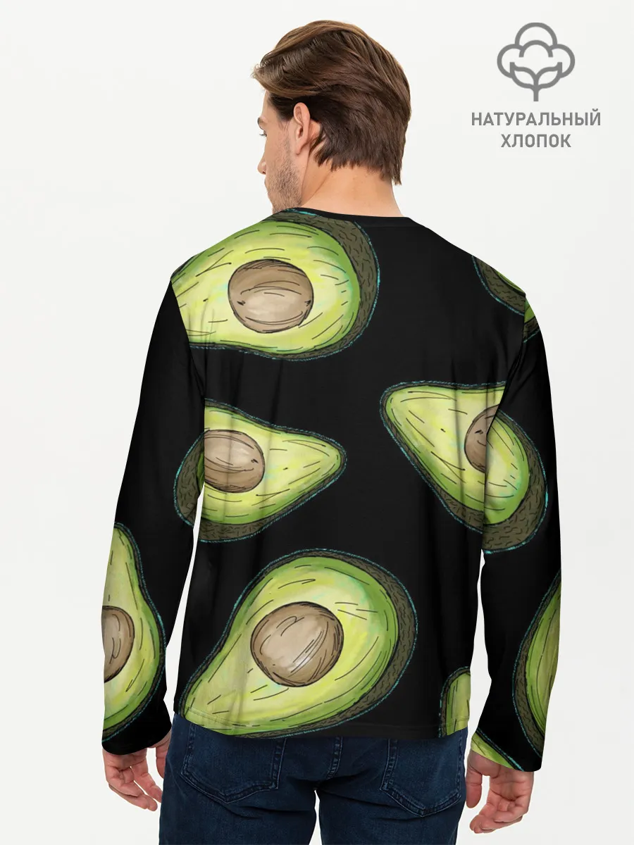Мужской лонгслив базовый / Авокадо