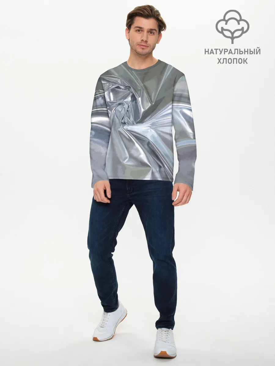 Мужской лонгслив базовый / Чарующая фольга