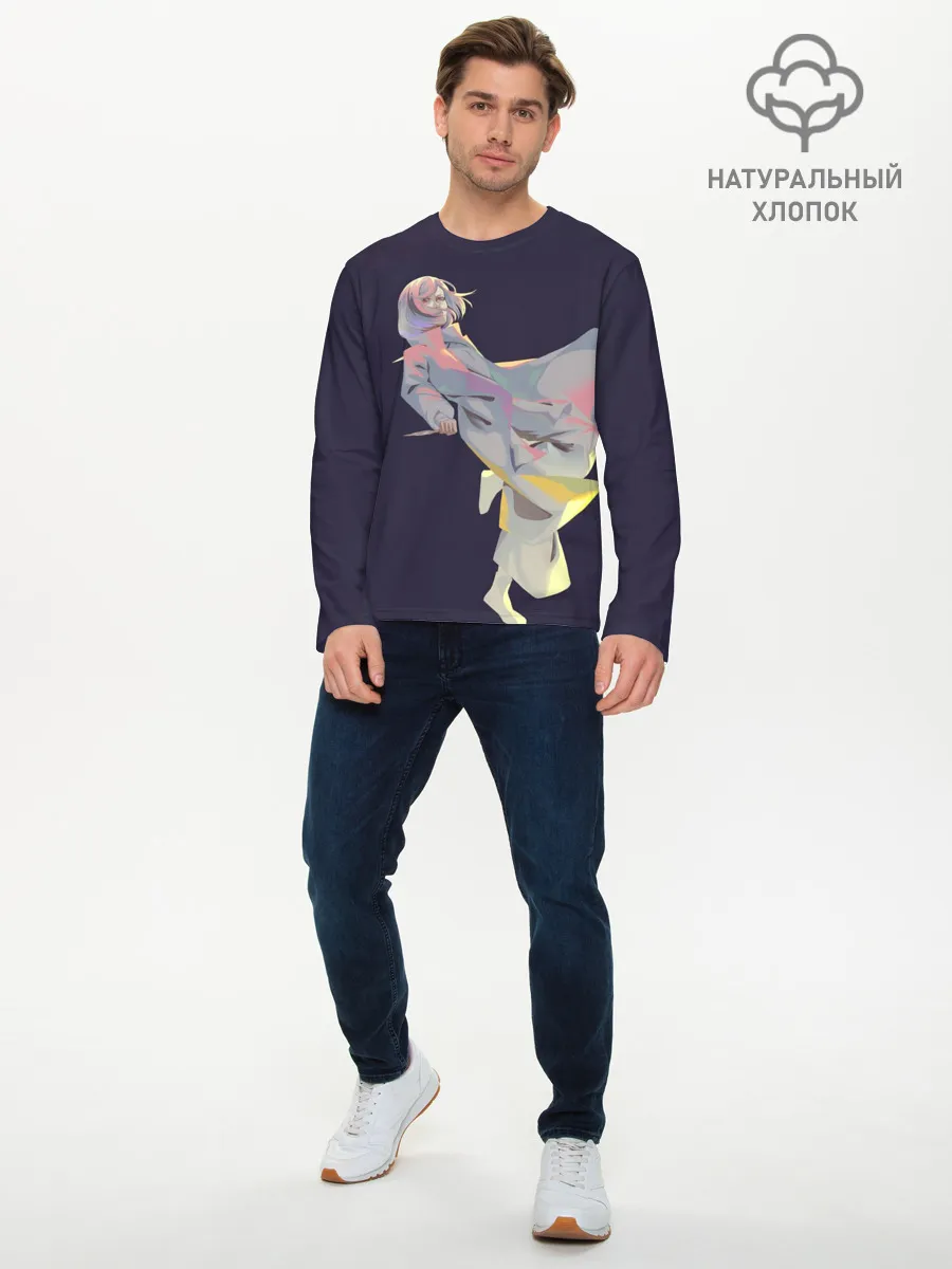 Мужской лонгслив базовый / Маньяк акудама