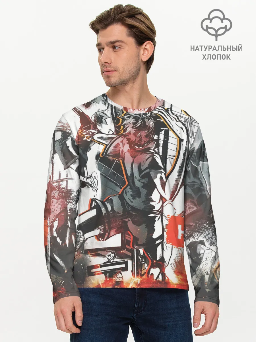 Мужской лонгслив базовый / Haikyu Haikyuu Haikuu