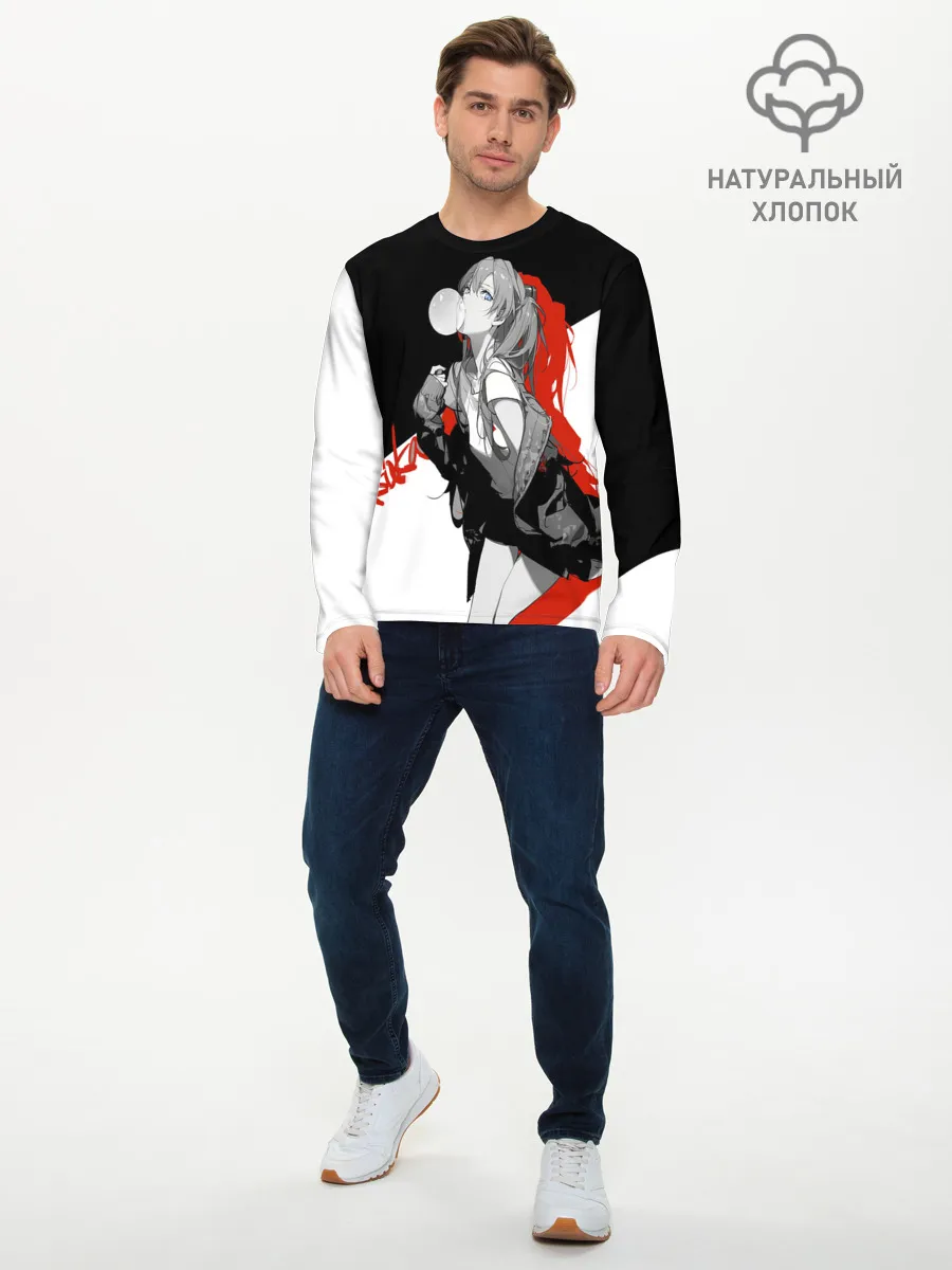 Мужской лонгслив базовый / Asuka Langley Evangelion