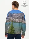 Мужской лонгслив базовый / Горное озеро
