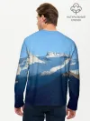 Мужской лонгслив базовый / Снежные горы