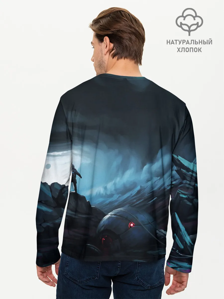 Мужской лонгслив базовый / Космонавт