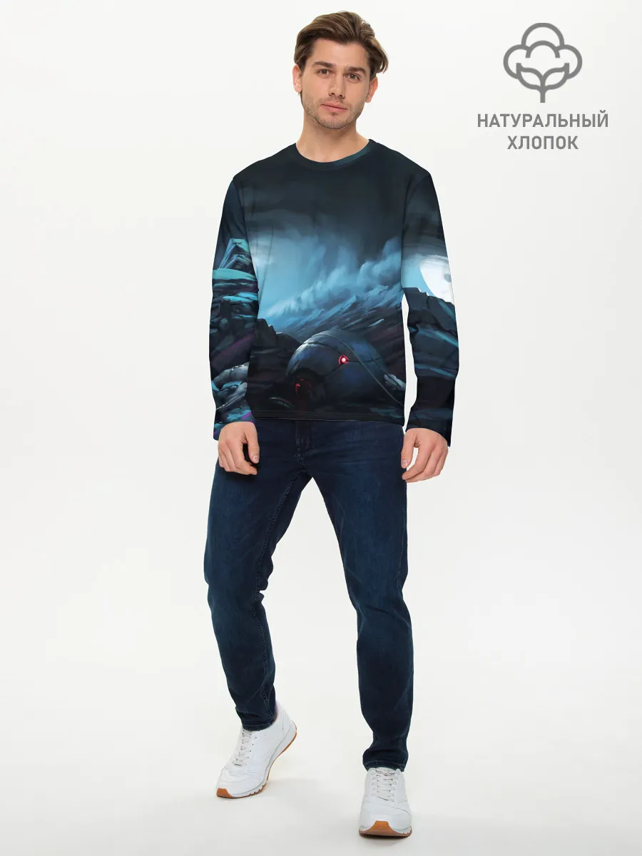 Мужской лонгслив базовый / Космонавт