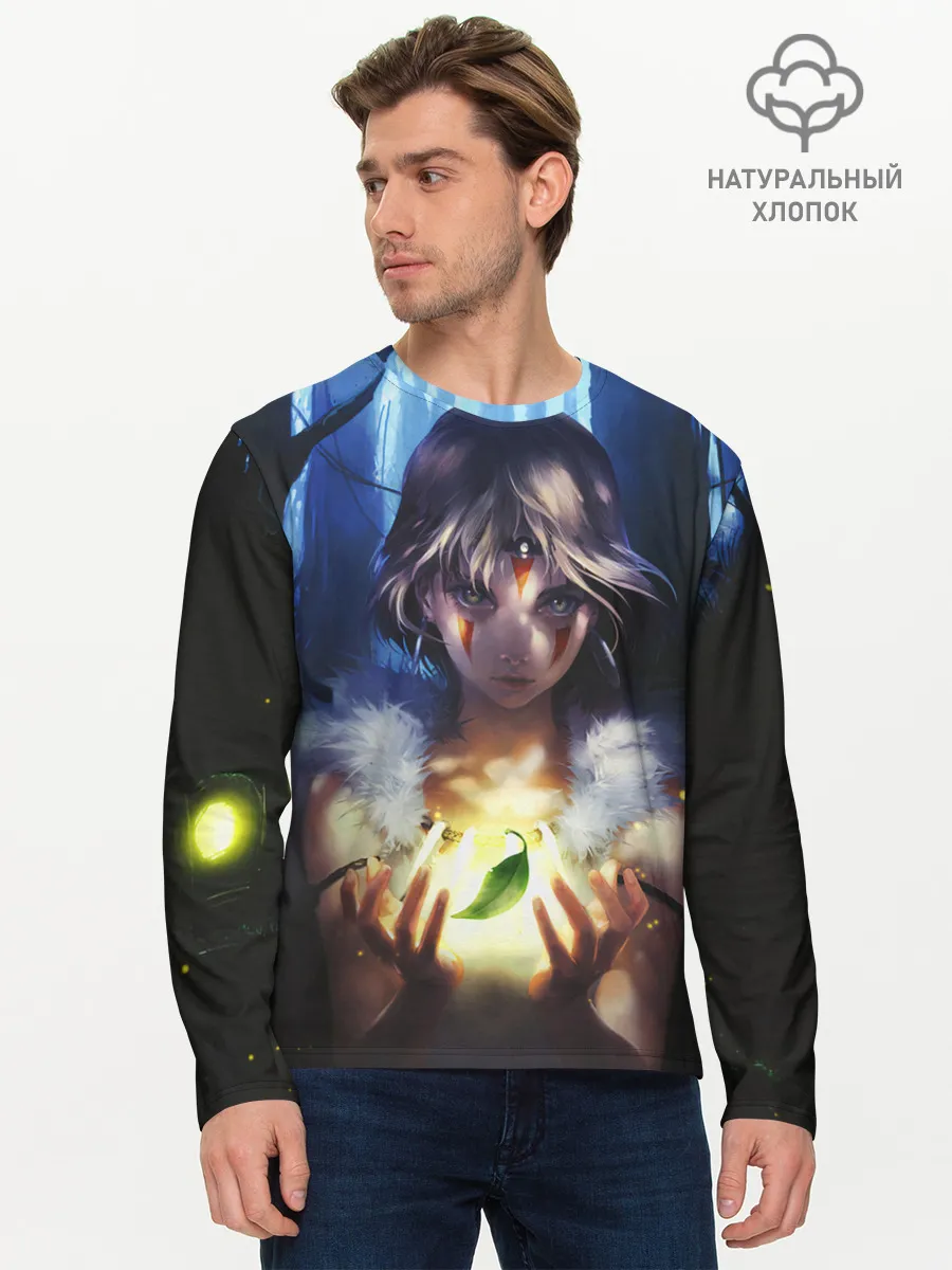 Мужской лонгслив базовый / Принцесса Мононоке