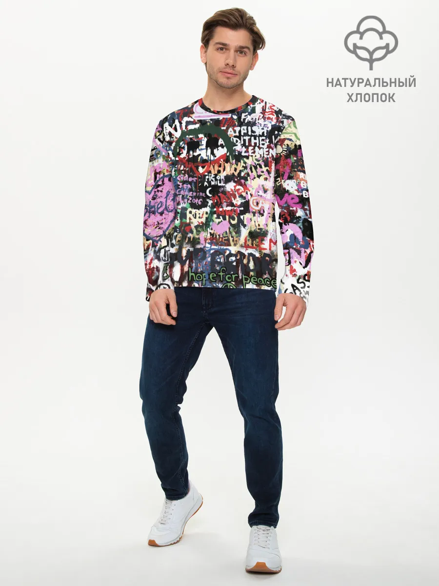 Мужской лонгслив базовый / Street graffiti