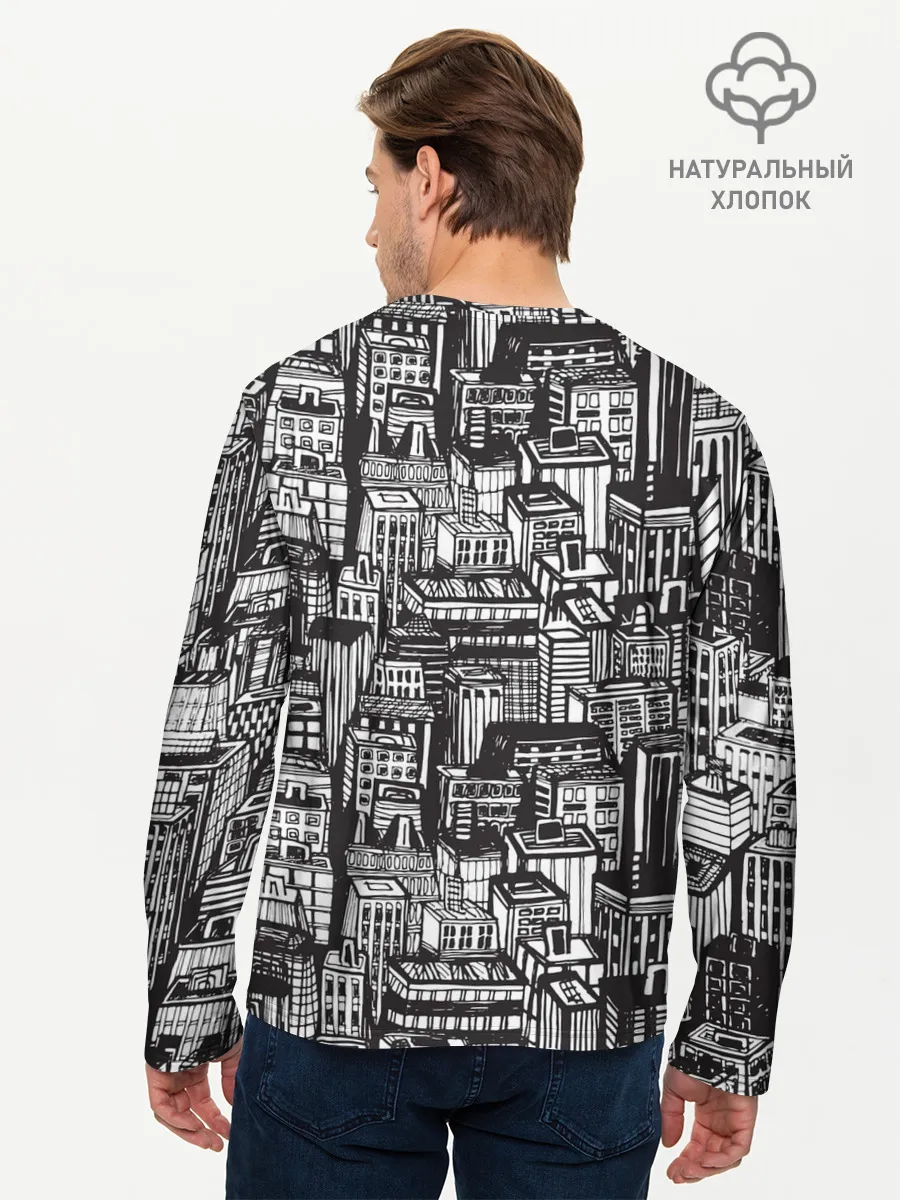 Мужской лонгслив базовый / Бесконечный город
