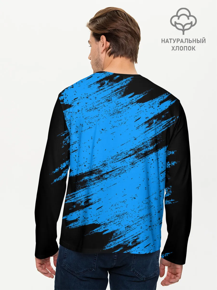 Мужской лонгслив базовый / AMONG US - Синий в Короне