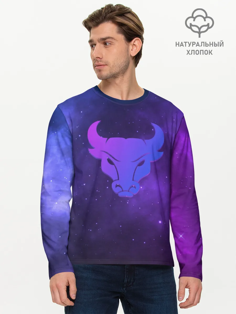 Мужской лонгслив базовый / Бык