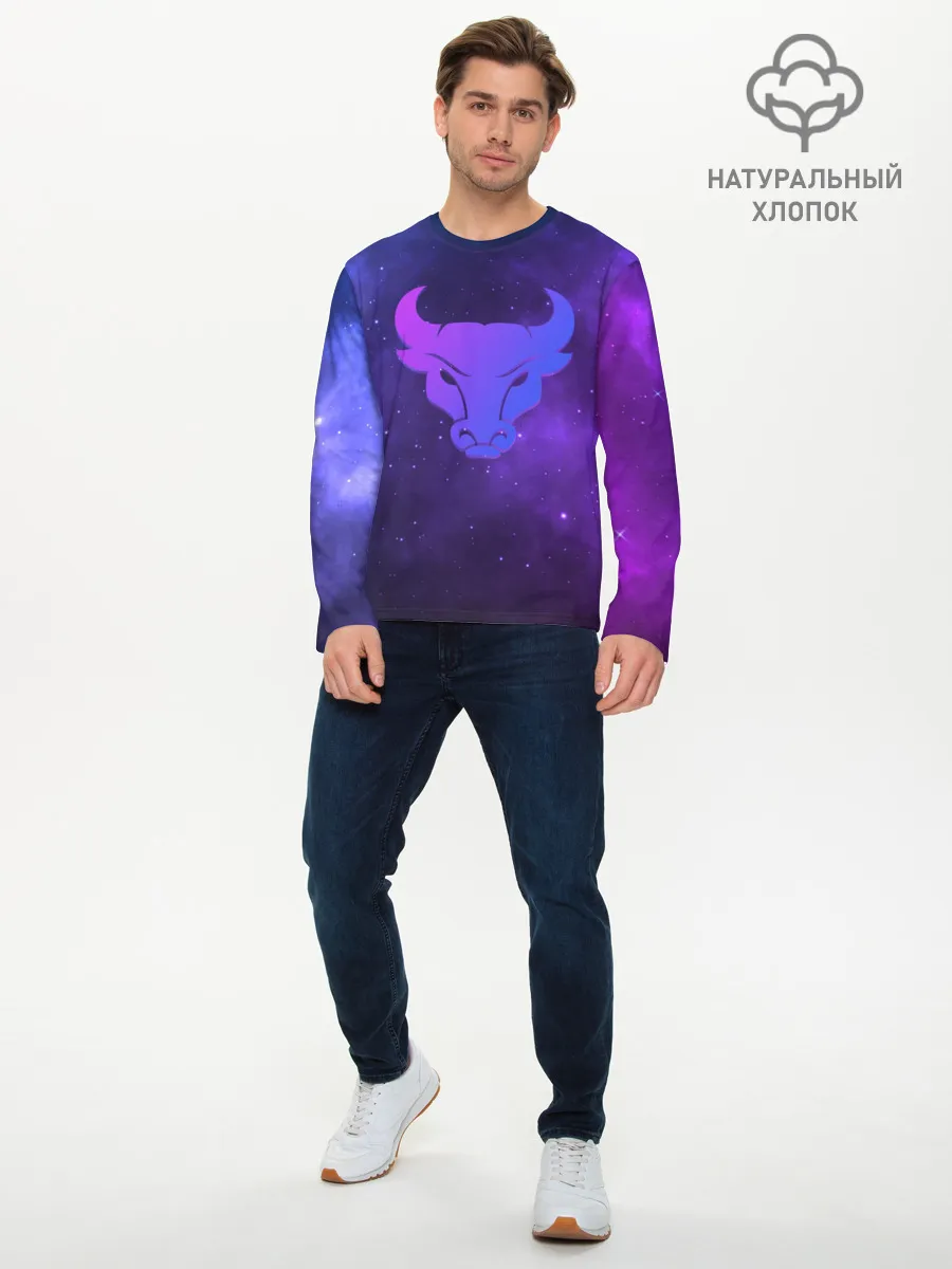 Мужской лонгслив базовый / Бык