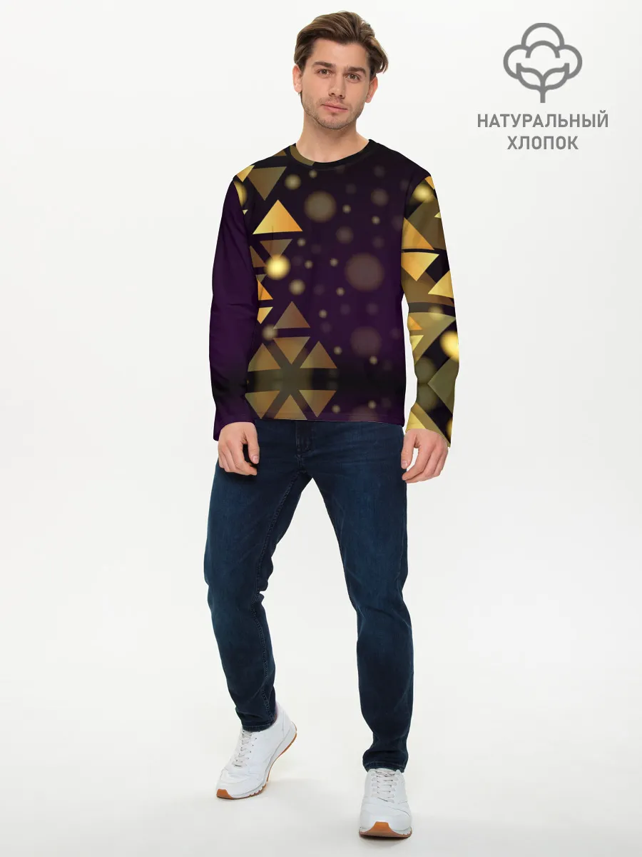 Мужской лонгслив базовый / Geometry