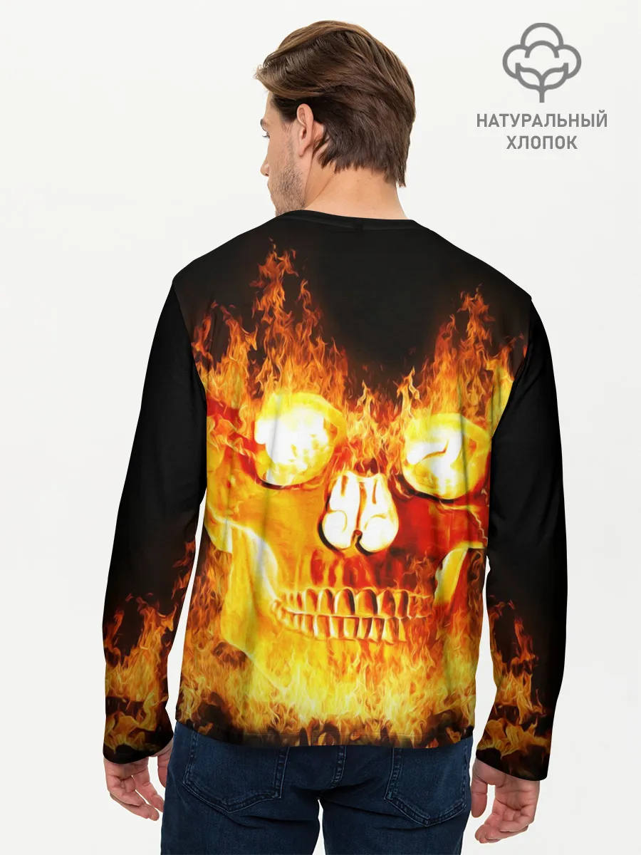 Мужской лонгслив базовый / Череп