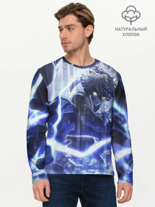Мужской лонгслив базовый / Клинок рассекающий демонов