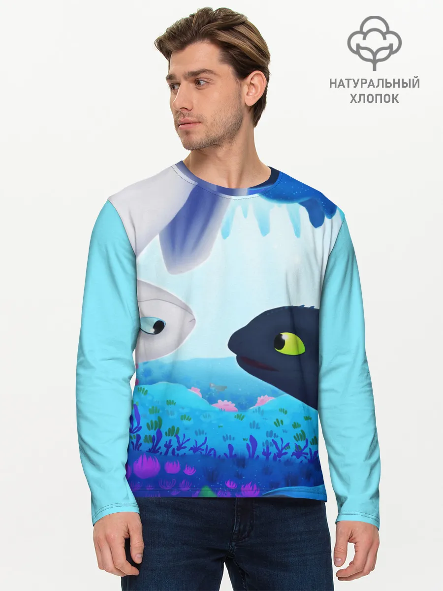 Мужской лонгслив базовый / Приручить Дракона