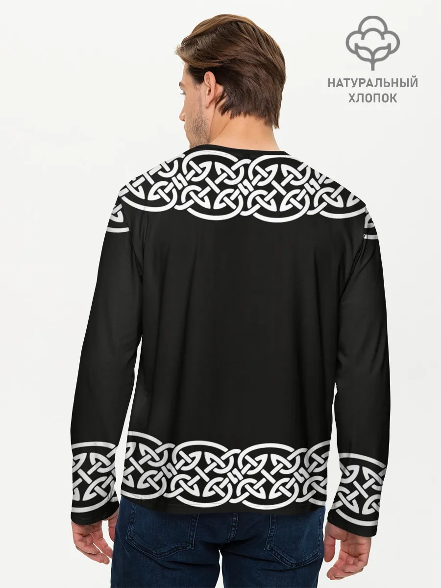 Мужской лонгслив базовый / Рингерике олень белый 3D