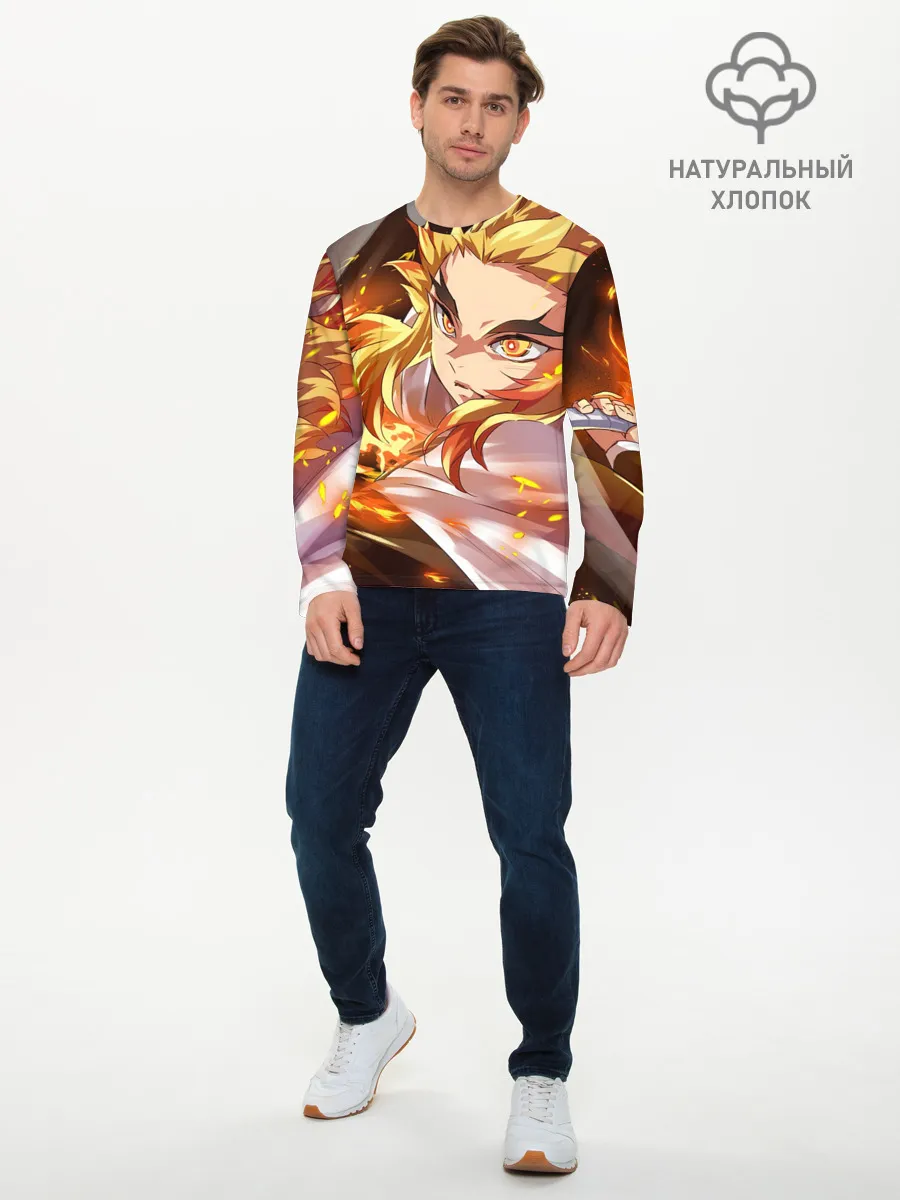 Мужской лонгслив базовый / Клинок Рассекающий Демонов