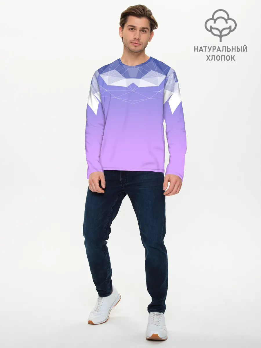 Мужской лонгслив базовый / Геометрия