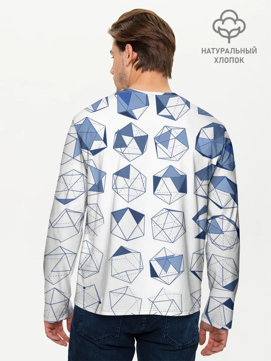 Мужской лонгслив базовый / Геометрические фигуры