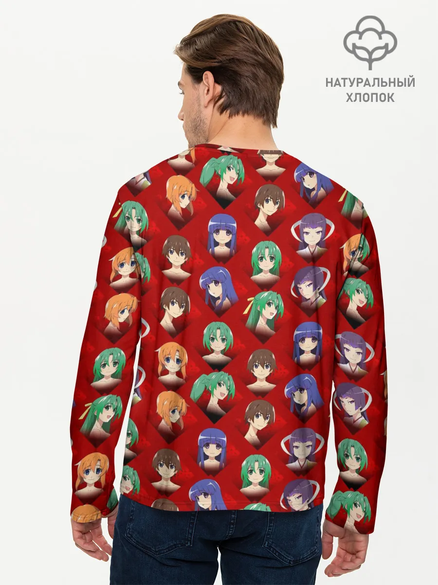 Мужской лонгслив базовый / Characters Higurashi no...