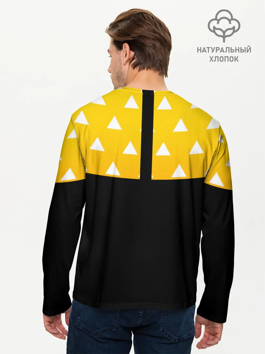 Мужской лонгслив базовый / Zenitsu Agatsuma Kimetsu no Yaiba