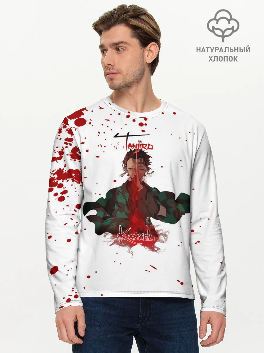Мужской лонгслив базовый / Tanjirou Kamado Kimetsu no Yaiba