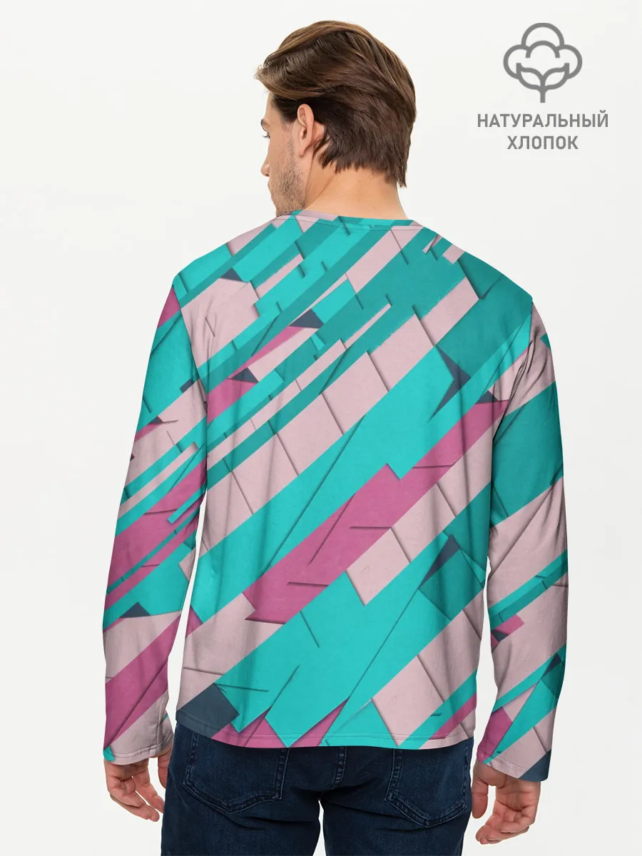 Мужской лонгслив базовый / Геометрическая Абстракция