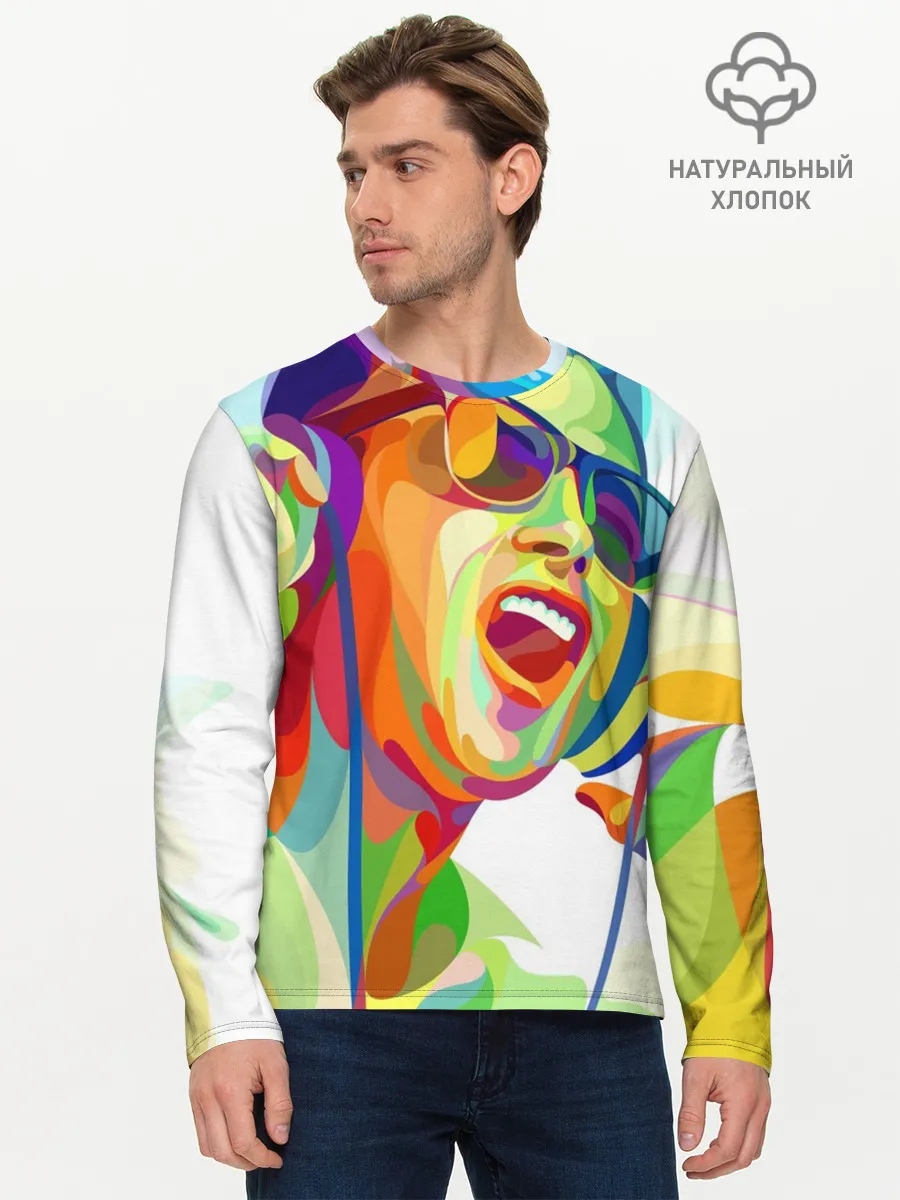 Мужской лонгслив базовый / Слушаем Музыку