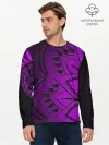 Мужской лонгслив базовый / Сирень 3D