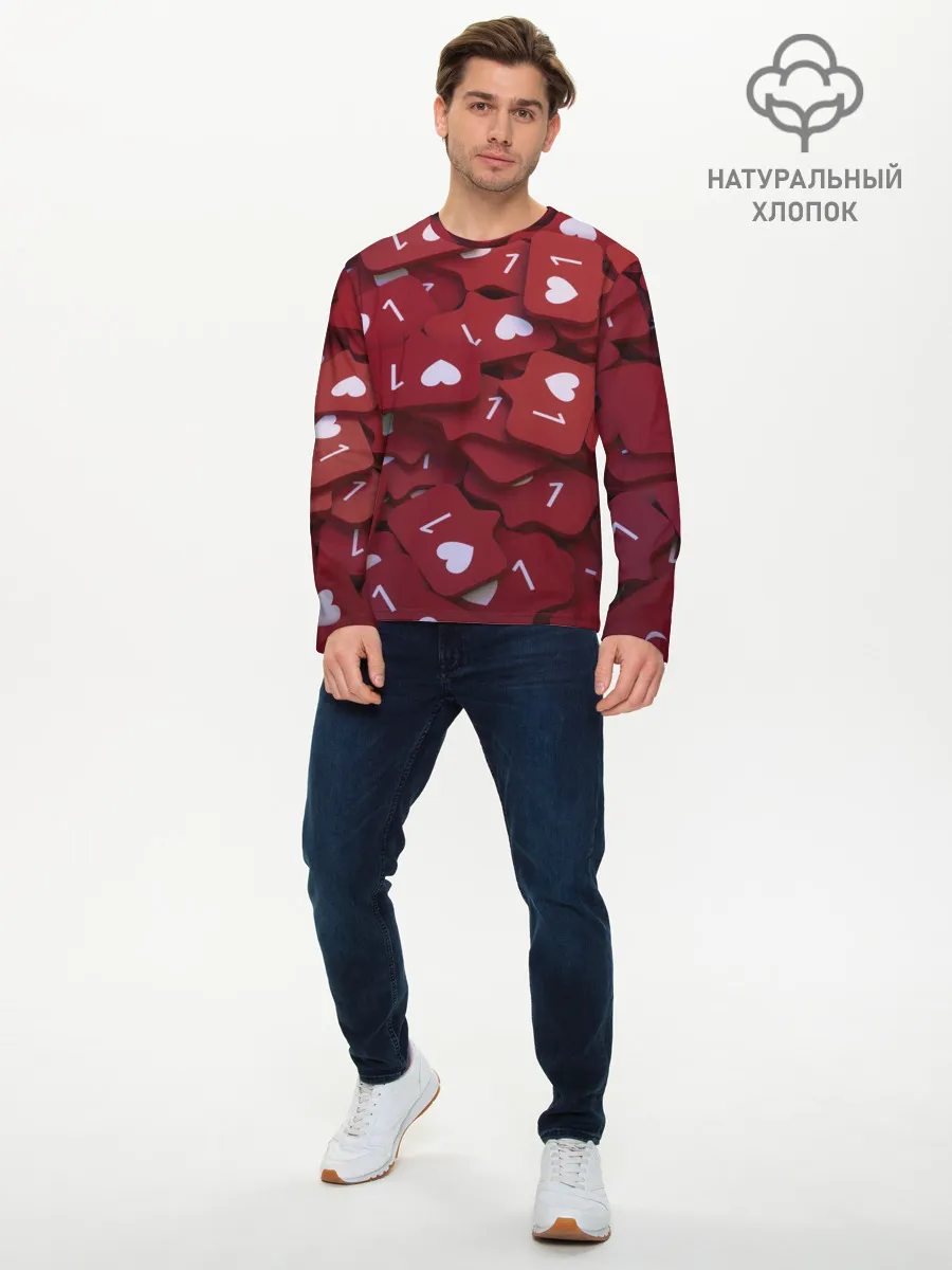 Мужской лонгслив базовый / Like 3D/Лайк