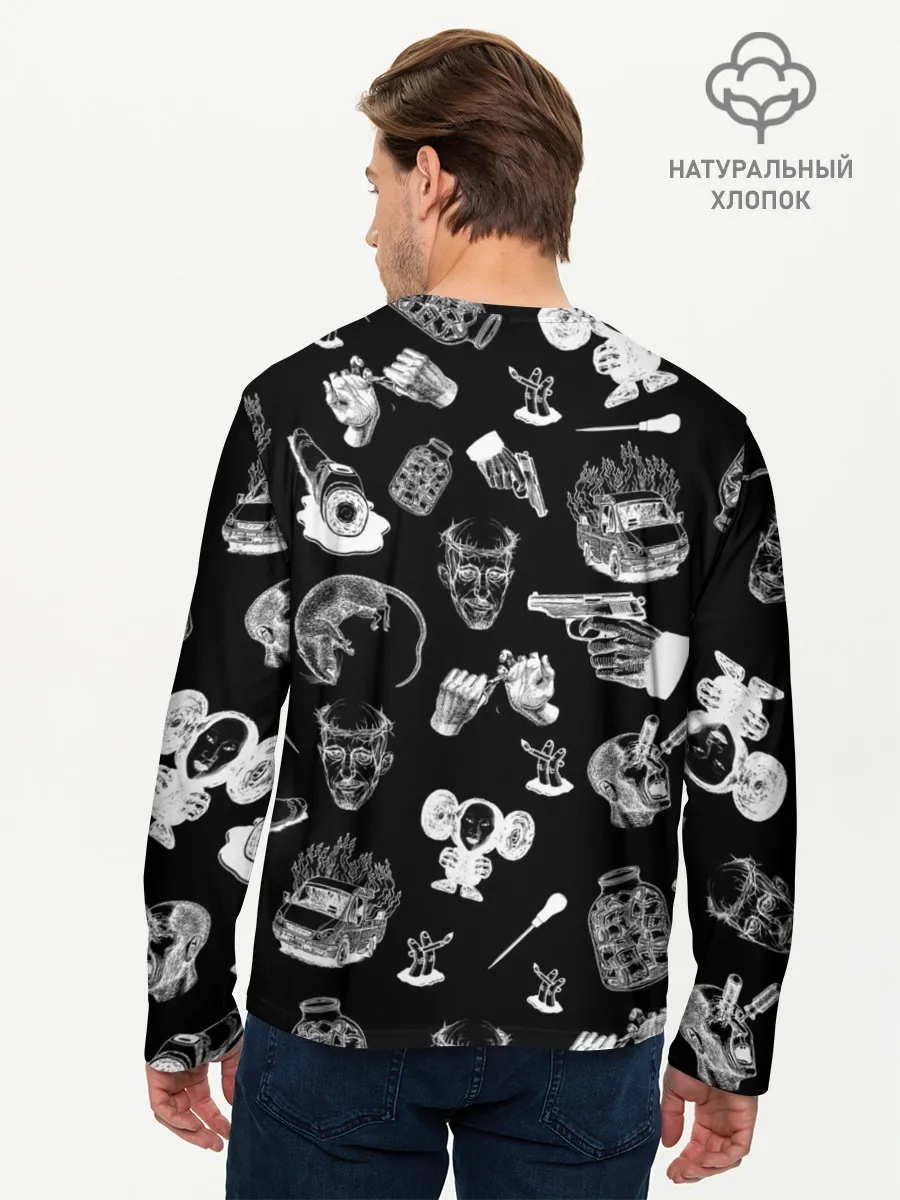 Мужской лонгслив базовый / КРОВОСТОК ТАТУИРОВКИ