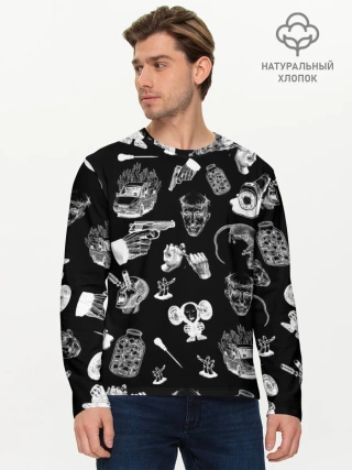 Мужской лонгслив базовый / КРОВОСТОК ТАТУИРОВКИ