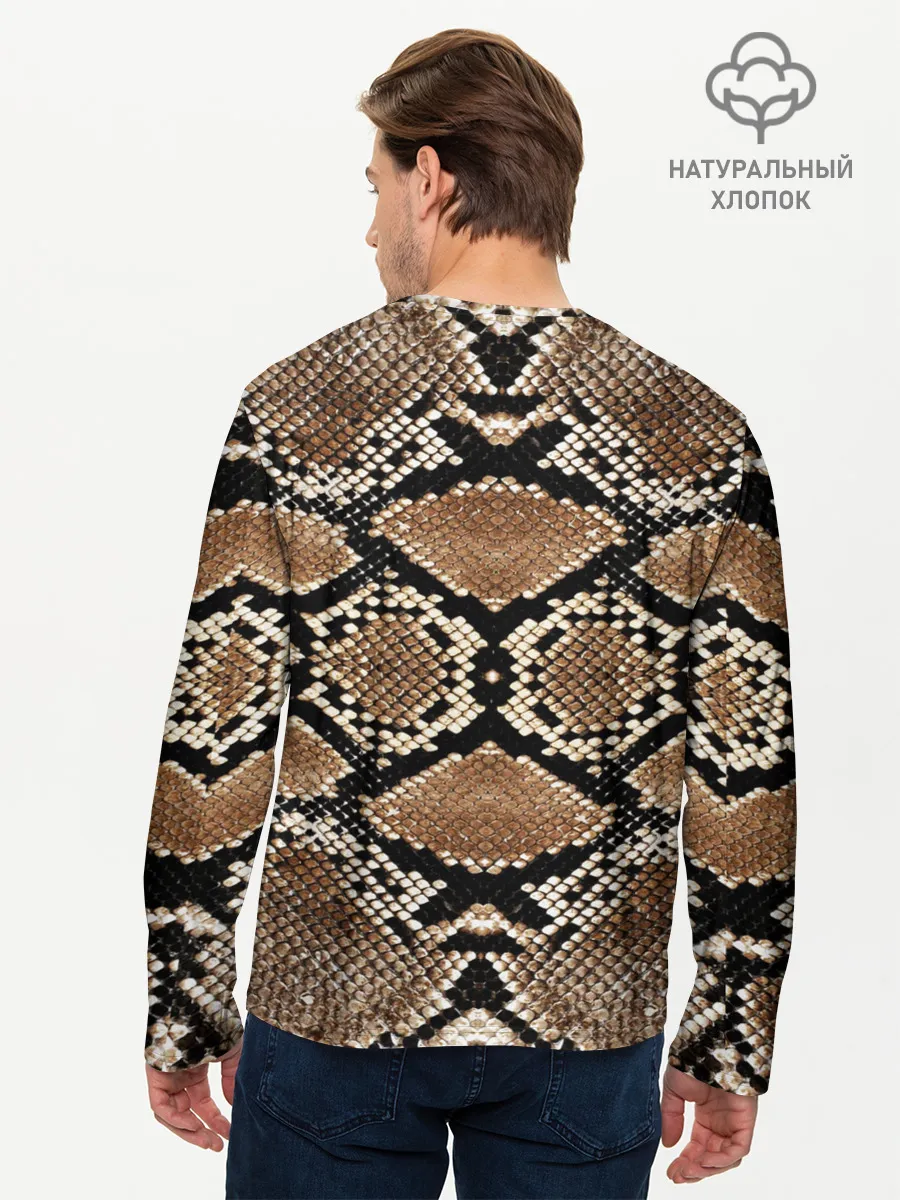 Мужской лонгслив базовый / Snake Skin