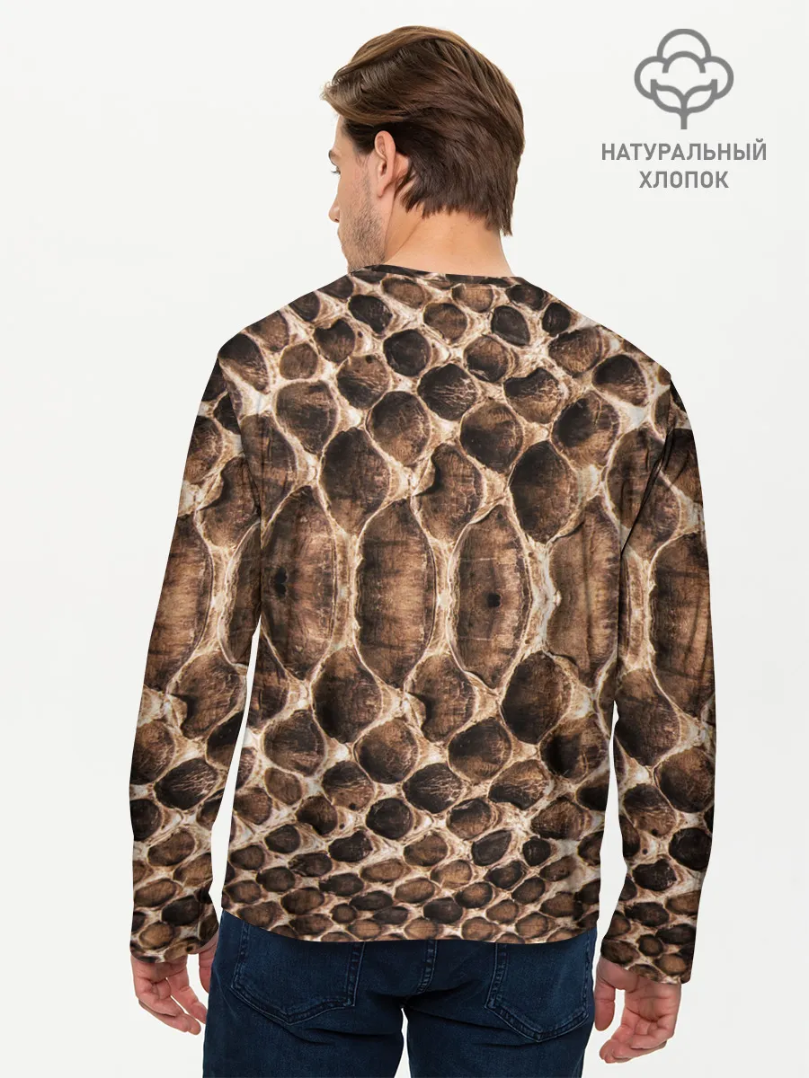 Мужской лонгслив базовый / Snake Skin